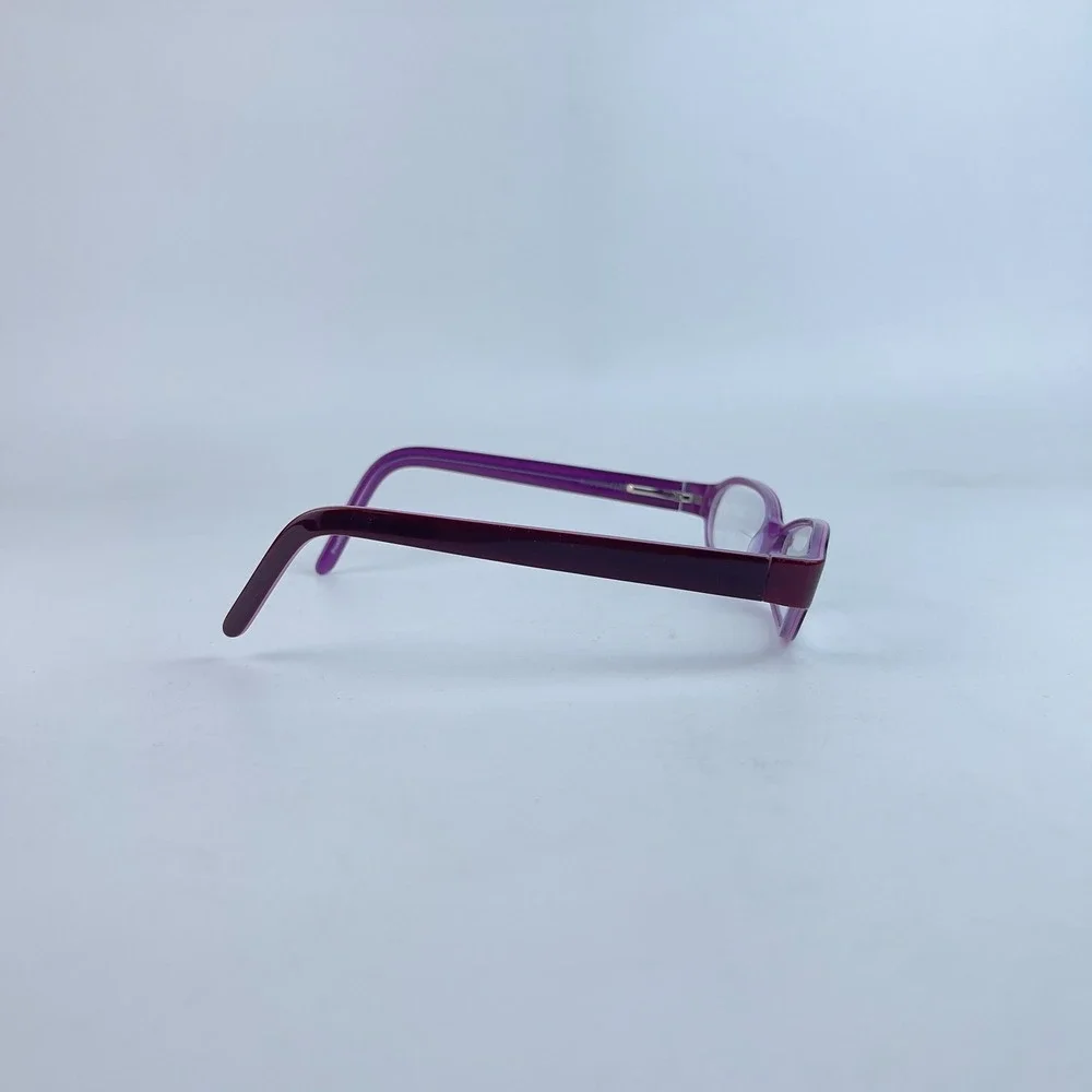 Funk Women Eyeglasses Purple & Brown Plastic Cat‎ Eye Full Rim 49-18-135 mm